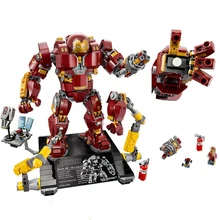 1527 шт. супер герой совместим с sermoido 76105 Железный человек Анти Халк мех игрушки Детские конструкторы игрушки для детей