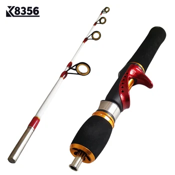 

K8356 Mini Ice Fishing Rod Raft Rod Portable Winter Fishing Ice Rods Ultralight EVA Handle Fiberglass Fishing Tackle 55cm 75cm