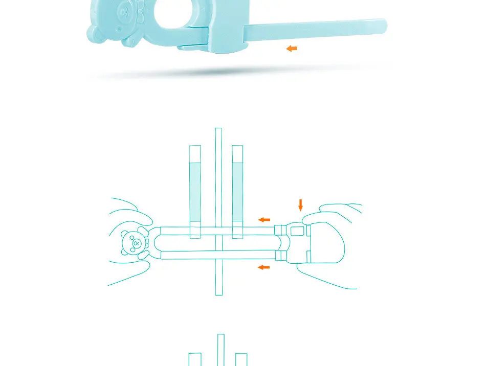 Мультфильм Медведь u-образный шкаф замок детский замок Защита детей блокировка стоппер ребенок новорожденный уход защита от детей