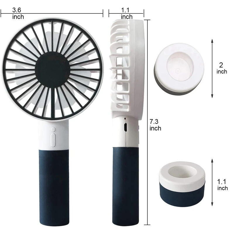 Mini Handheld Fan With Color Light,Sports Portable Personal Rechargeable Usb Fan Desk Table Fan With Standing Base,3 Speed,For