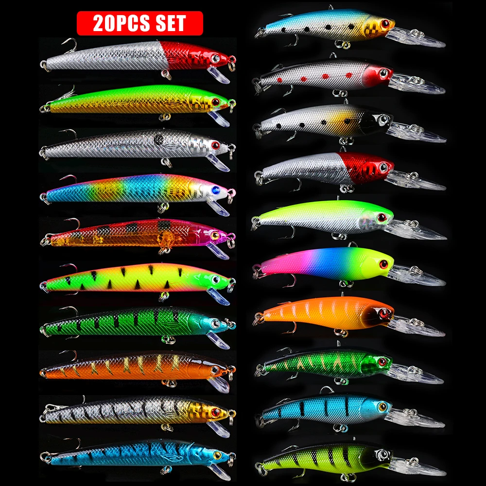 

2018 Minnow COMDABA 20pcs/lot Fly Fishing Lure Set China Hard Bait Jia Lure Wobbler Carp 2 Models Fishing Tackle wholesale