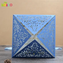 Морской Синий Горячая Распродажа года дизайн профессиональной печати бумага свадебные приглашения