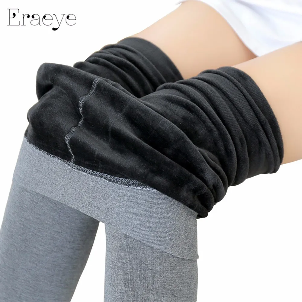 ERAEYE Autumn Winter Women High Quality Waist Elastic Velvet Leggings