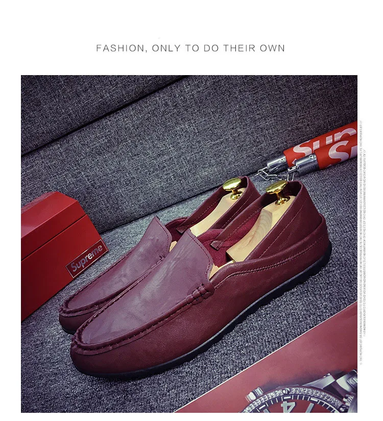 Size 36-44- Men's Shoes- Fashion Brand Men's Love Shoes- Spring Autumn- Soft Shoes Men's Leather -Walking Shoes- Leisure Driving Men's Flats (37)
