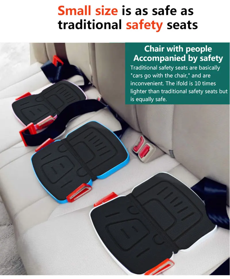Mifold Foldable Child Safety Seat Baby Infant Car Seat Safety Five-point Safety Harness Kids Travel Car Safety Seat Liner 6M~12Y