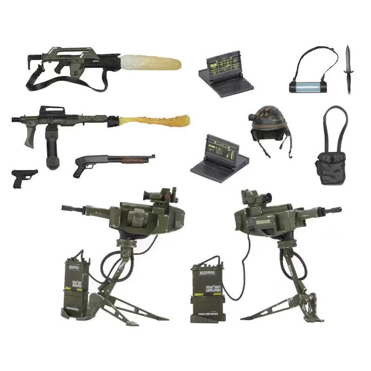 

Alien vs Predator Action Figures Weapon Machine Gun Anime Alien Weapon Package Toys Alien vs Predator
