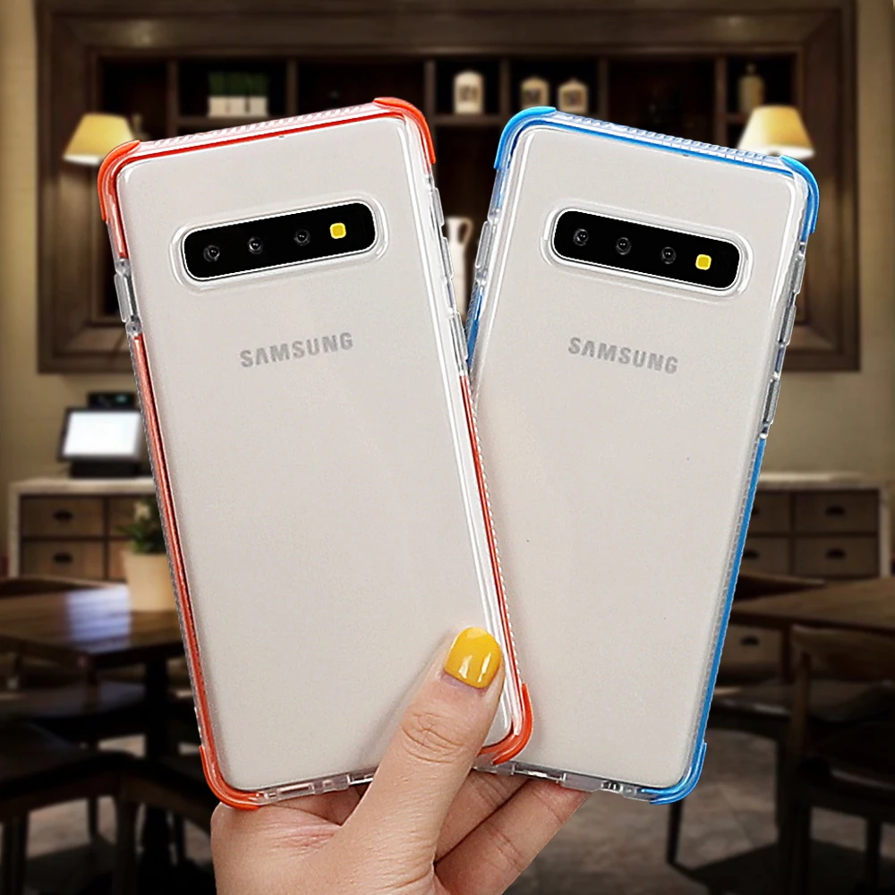 SUYACS противоударный Прозрачный чехол для телефона для samsung Galaxy S10Plus S10e S10 для iPhone XR XS Max XS Мягкий ТПУ чехол для задней панели телефона