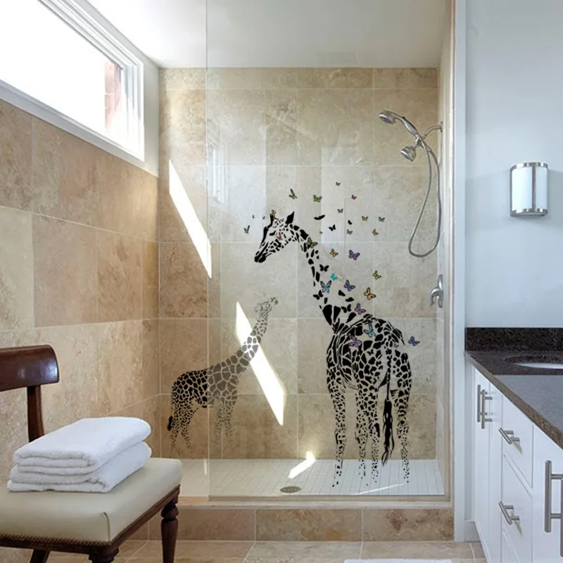 Giraffe butterfly silhouette modern living room entrance hall ... Giraffe butterfly silhouette modern living room entrance hall ...