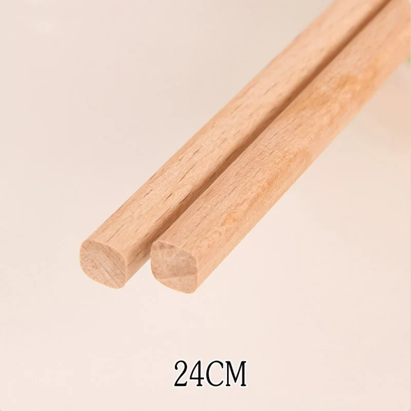 1 пара деревянные палочки ручной работы для еды натуральная китайская посуда здоровая многоразовая пищевая палочка кухонные принадлежности - Цвет: Beech