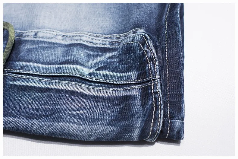 Мужские повседневные джинсовые шорты Карго летние Хип-Хоп Мешковатые джинсовые шорты больших размеров мужские синие хлопковые свободные шорты с боковым карманом