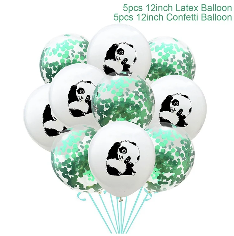 Huiran Cute Panda Balloon Happy Birthday Balloons Air Party Ballons Birthday Party Decor Kids Favors Animal Black Baloons Balls - Цвет: Panda Balloon Style6