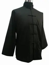 Лидер продаж Новинка Черный кунг-фу куртка китайский Wing chun Wu Шу пальто с карманами Размеры размеры S M L XL XXL, XXXL m1119