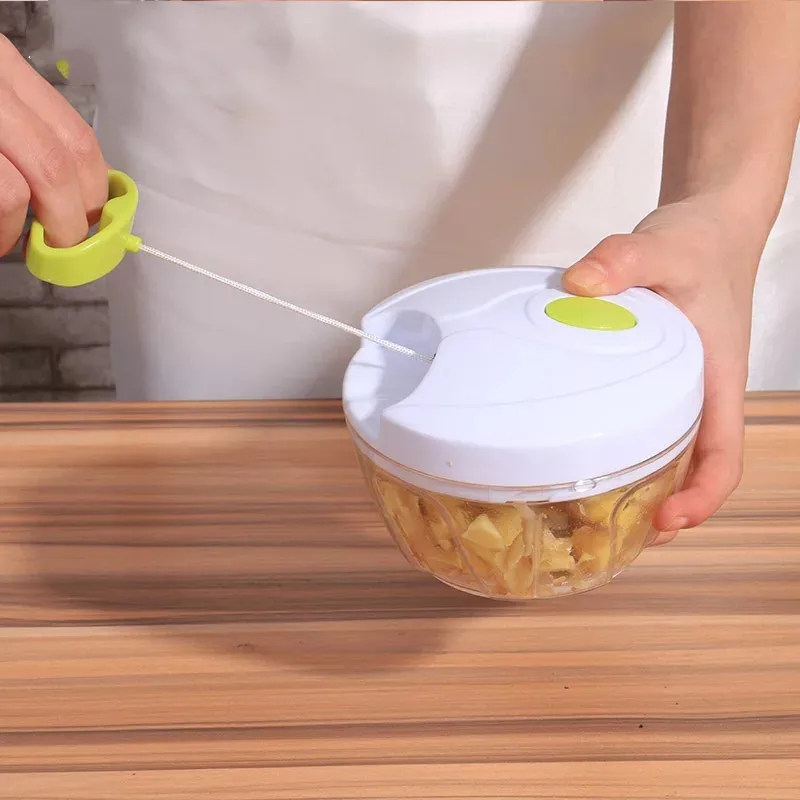 

Multifunction Food Processor Chopper Garlic Cutter Vegetable Fruit Twist Shredder Manual Meat Grinder
