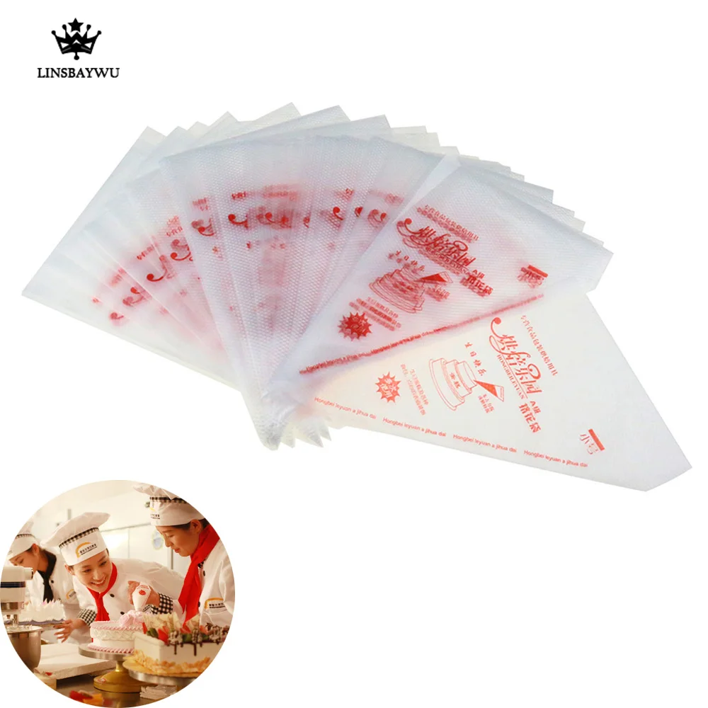 

100pcs Disposable Pastry Bag Icing Piping Cake Pastry Cupcake Decorating fit All Size nozzles Pastry Bags Cake Bakeware Tools