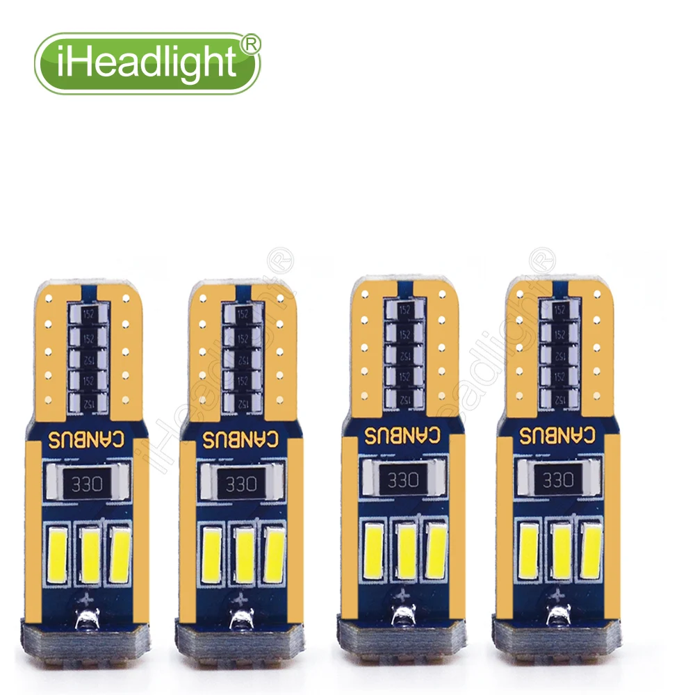 4 шт. T10 4014 9smd 12В Автомобильный указатель поворота номерного знака автомобильный