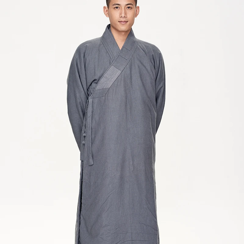 Монах платье Hanfu платье Китай монах пальто буддийский костюм Шаолинь Одежда Кунг-фу Мастер одежда