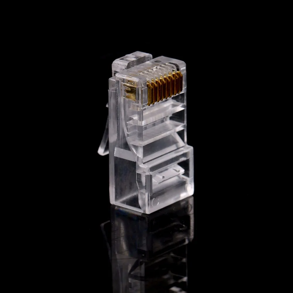 Cat6 RJ45 разъем 8Pin модульный кабель Ethernet позолоченный головка Cat 6 обжимной RJ 45