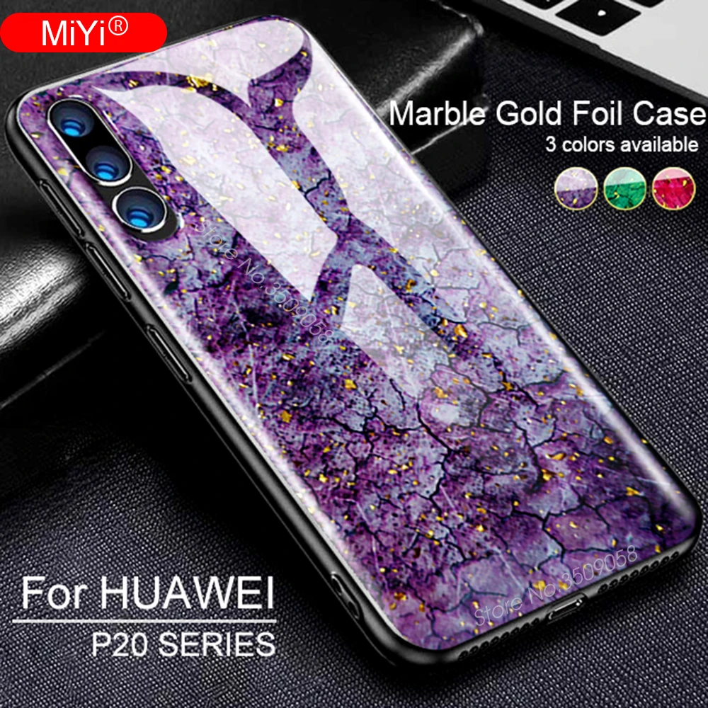 

Marble Gold Foil Glitter Phone Case For Huawei P 20 Light Case Protective Shell Cover On the Huwei P10 Plus P20 Lite Coque Funda
