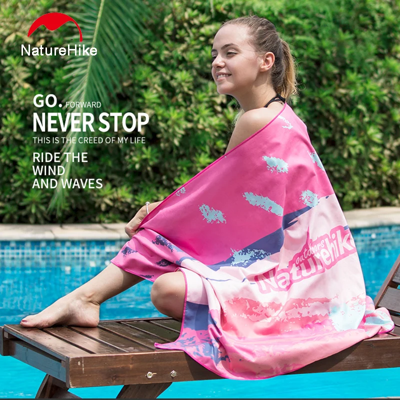 Naturehike ao ar Toalha de Praia Kits de Viagem Toalha de Banho Livre Absorvente Antimicrobial Secagem Rápida Esporte Toalhas Germproof Nh17y050-m