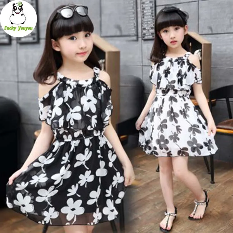 Lucky youyou Summer Child Cute Little Kids Dress Princess Flower baby