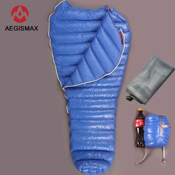 

AEGISMAX brand Ultralight Outdoor Mummy White Goose Down Camping Hiking Sleeping Bag Spring and Autumn Saco de dormir 600g only