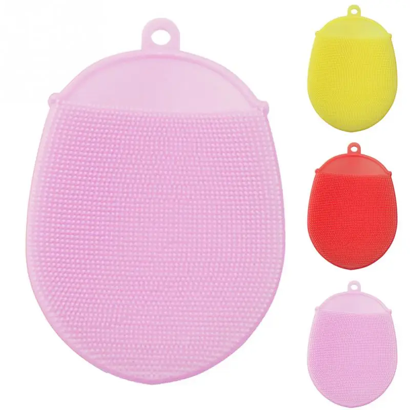 

1pc Soft Silicone Wash Pad Face Exfoliating SPA Blackhead Facial Clean Brush Baby Shower Bath Brushes Sponges Scrubbers