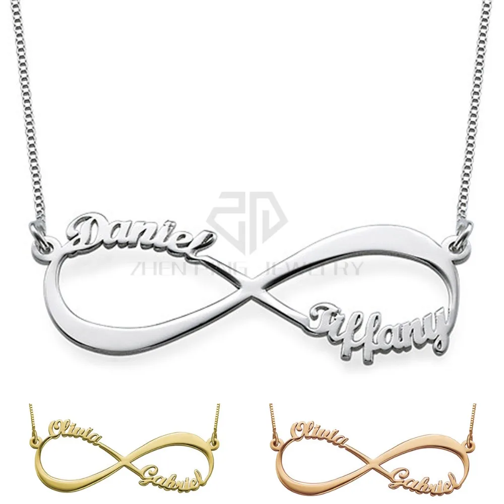 Infinity Name Necklace font b custom b font font b made b font stainless steel gift