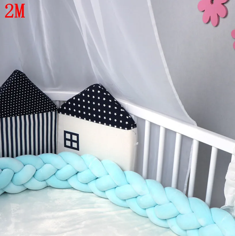 2 м/3 м Детская кровать бампер для кроватки бортики 4 косы для новорожденной кроватки защита для кроватки бамперы постельные принадлежности для детской комнаты декор - Цвет: as picture 2M