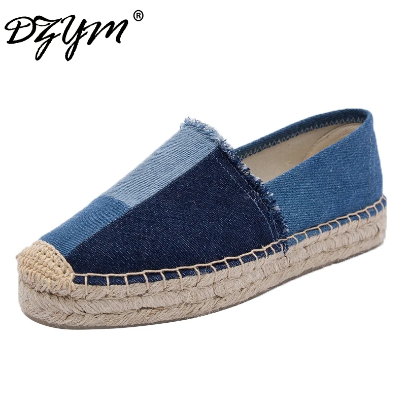 canvas espadrille flats for women