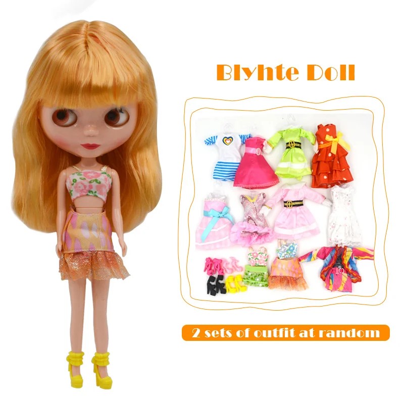 Заводская шарнирная кукла Blyth, Neo Blyth кукла Обнаженная Заказная блестящая кукла может изменить макияж и платье DIY, 1/6 шарнирные куклы - Цвет: B6-Outfit
