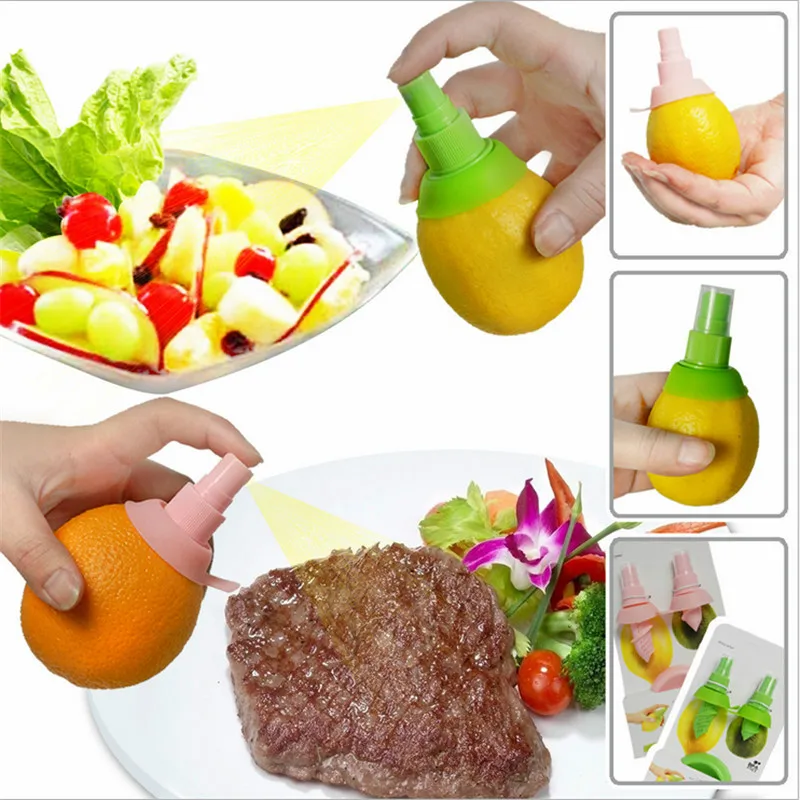 

2Pcs Creative Kitchen Gadgets Lemon Orange Sprayer Fruit Juice Citrus Spray Cooking Tools Accessories 6Z-CF115