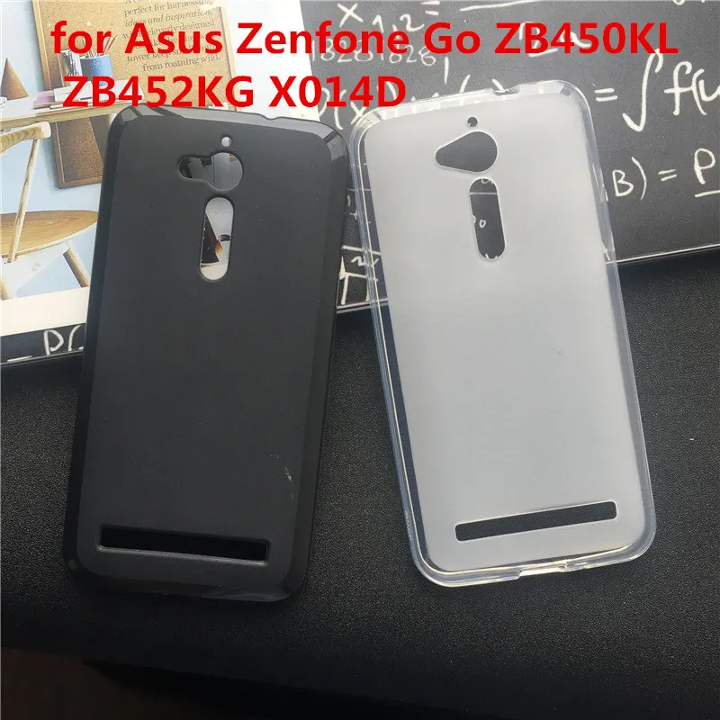 Мягкий силиконовый защитный чехол для Asus Zenfone Go ZB450KL ZB452KG X014D черный мобильного