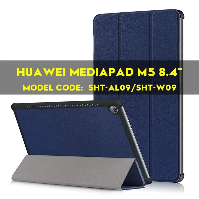 AIEACH чехол для huawei MediaPad M5 10,8 CRM-AL09 CRM-W09 из искусственной кожи смарт-чехол с откидной крышкой держателем для huawei MediaPad M5 8,4 чехол - Цвет: M5 8.4 Dark blue