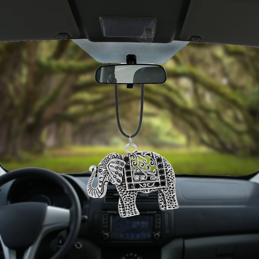Автомобильный подвесной кулон, модный мультяшный слон, подарки, авто интерьерные украшения, украшения, аксессуары для зеркала заднего вида, автомобильный орнамент