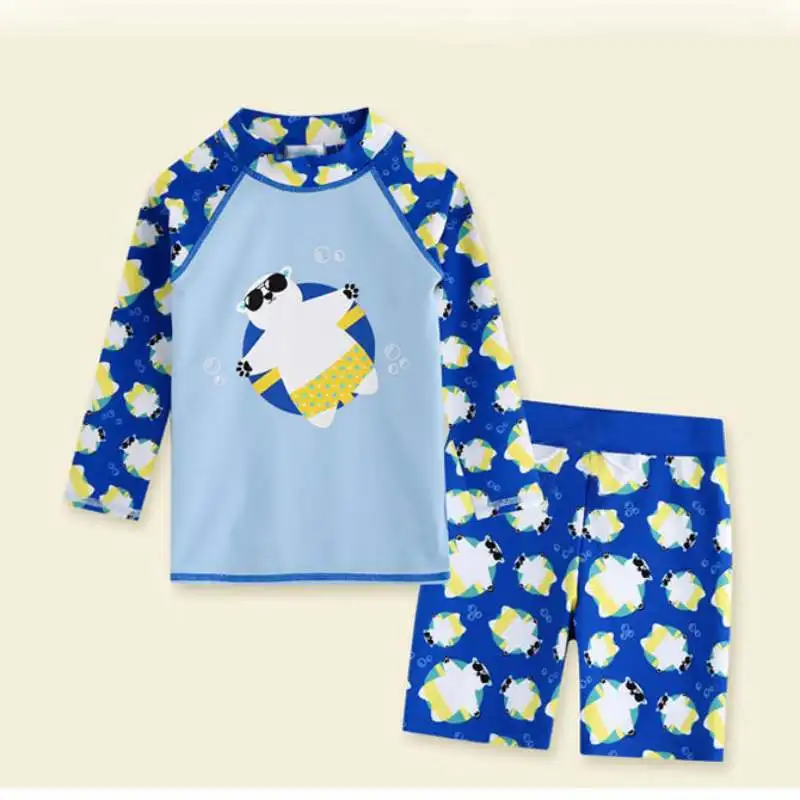 

New Summer Baby Boy Sharks Fish Swimwear Anti-UV Swimming Suit Infant Toddler Kids Children Beach Surfing Bathing Clothes
