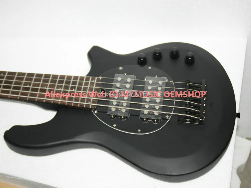 Wholesale Bass Newest 6 strings Music Man Electric Bass in Black High Quality OEM Free Shipping Wholesale Bass Newest 6 strings Music Man Electric Bass in Black High Quality OEM Free Shipping