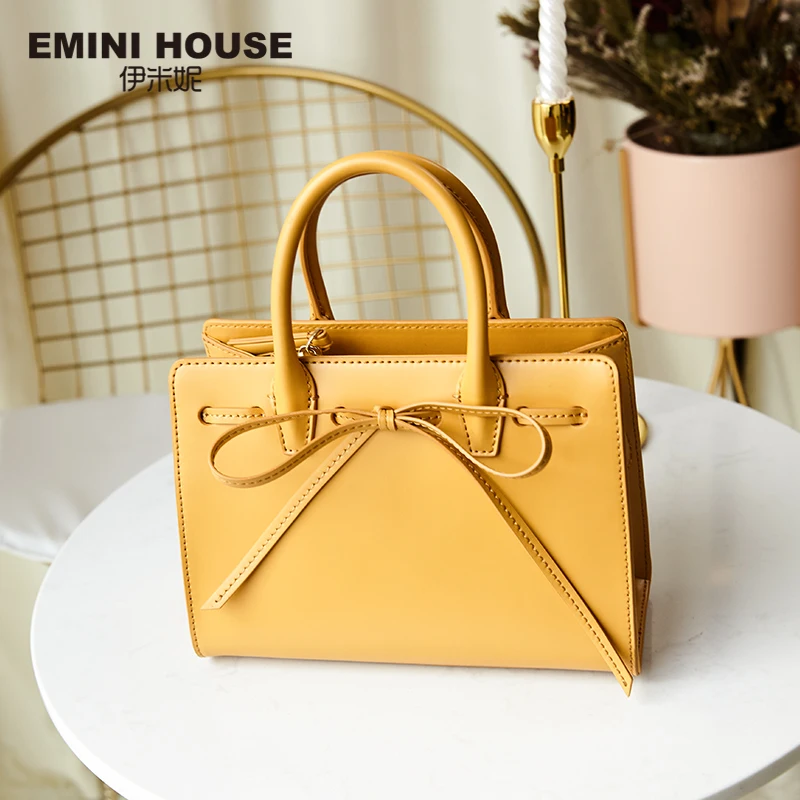 EMINI HOUSE сумка с бантом роскошные сумки женские сумки дизайнерские сумки через плечо из спилка для женщин сумка-мессенджер