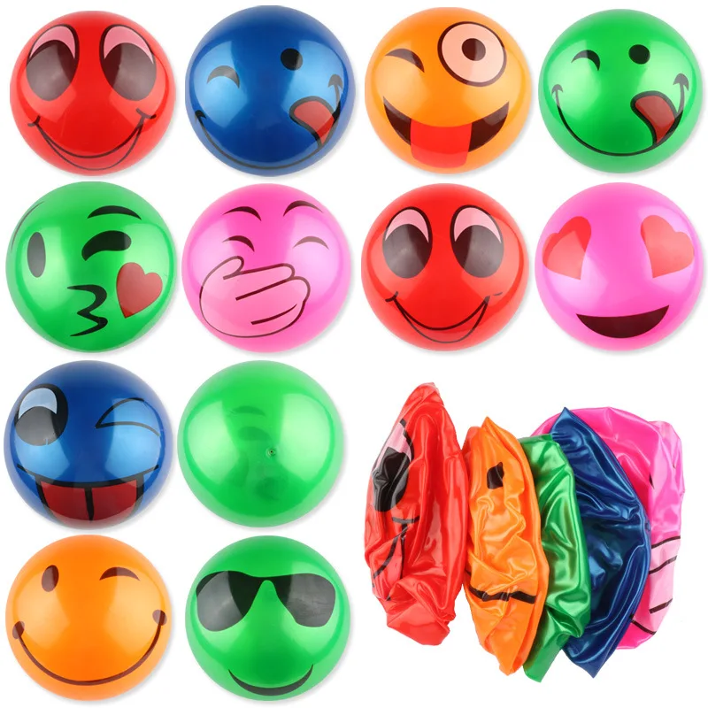 

Creative 3 Colorful Inflatable Expression Ball Smiley Face Soft Bouncy Rubber Ball Play Learning Education Toys For Children Kid
