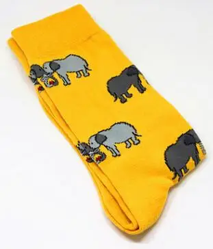 Носки с изображением дельфина, лобстера, стрекозы, слона, носки с изображением тигра, Кита, гольфы, носок для взрослых, с геометрическим узором - Цвет: 10