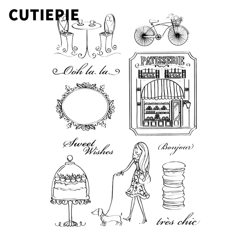 

French Style Life Transparent Clear Silicone Stamps for Scrapbooking Seals Photo Album Paper Making DIY Cards Decorative Sheets