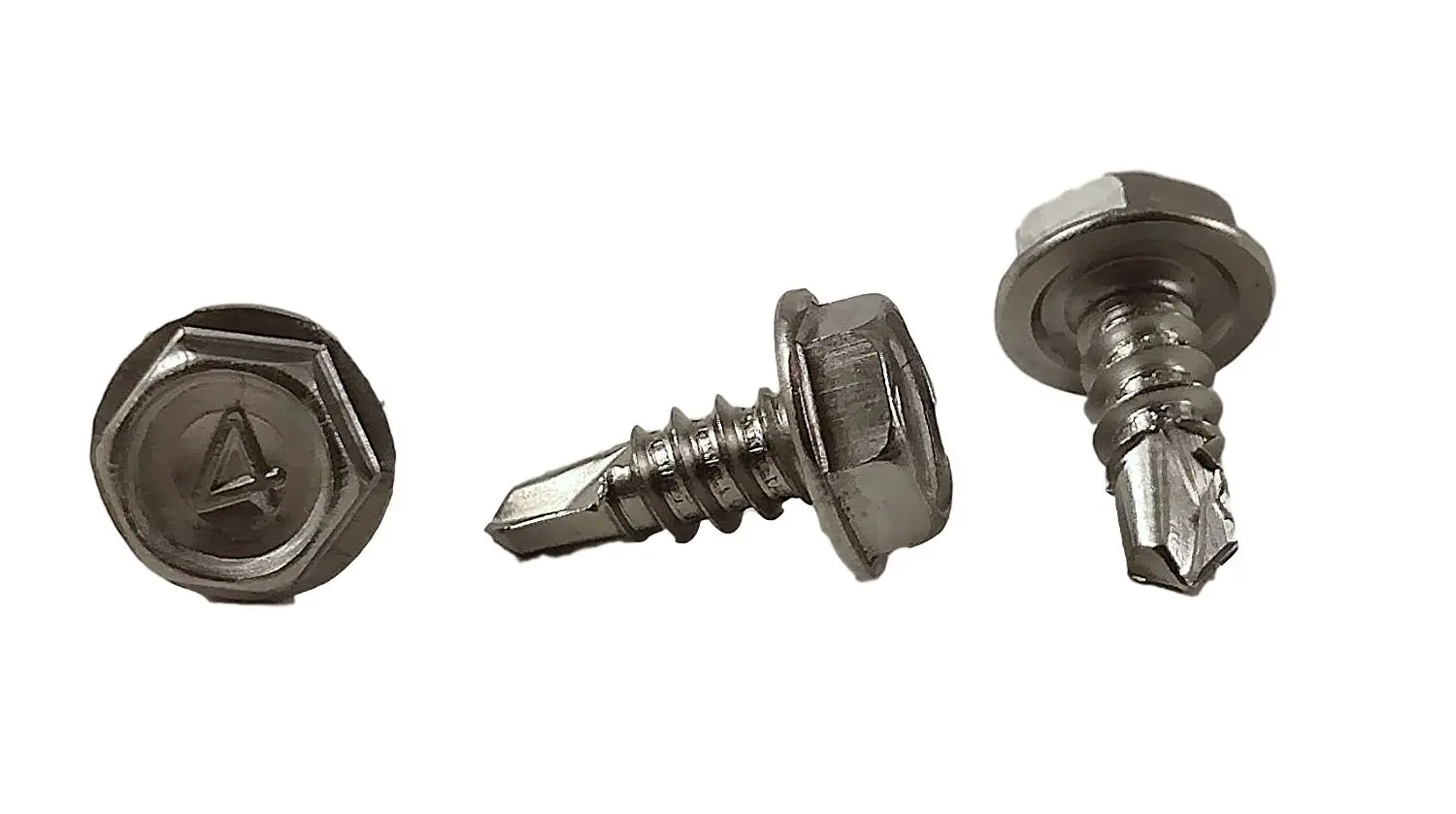 

#10 x 1/2" Hex Washer Head Self Drilling Sheet Metal Tek Screws With Drill Point, (1/2" To 2" Lengths in Listing) 100 pieces