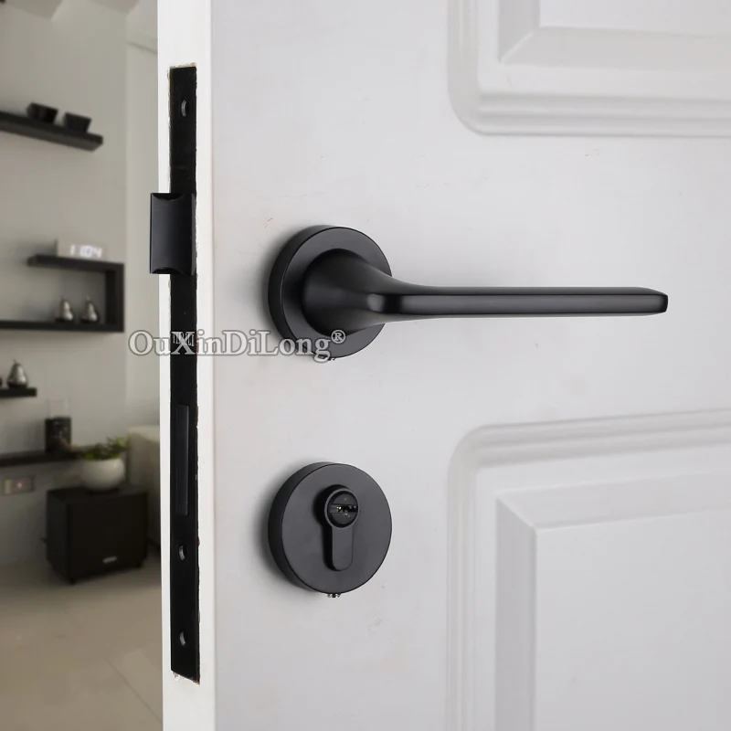  Elegant Luxury European Mute Mortise Door Lock Set Interior Living Room Bedroom Bathroom Silent Doo - 33024808553