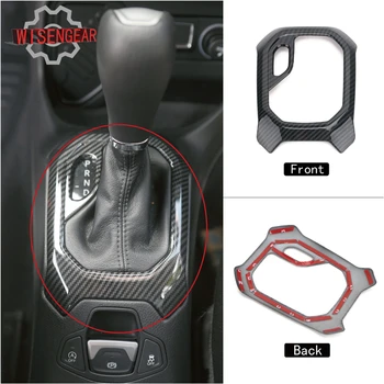 

WISENGEAR Carbon Black Gear Shift Knob Cover Bezel Panel for Jeep Renegade 2015 2016 2017 Car Interior Decorative Trim #CEK120