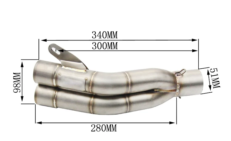 51 мм универсальный изменения мотоцикл Выхлопная труба скутера глушитель выхлопной трубы Escape мото глушитель для honda CB400 fz1 r6 cb1000r r15 cbr650f