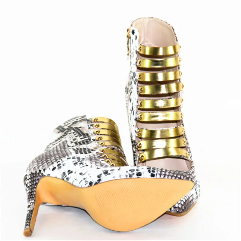 Original Intention Super Elegant Women Pumps Fashion Pointed Toe Thin Heels Pumps Popular Snake Shoes Woman Size 4-10.5
