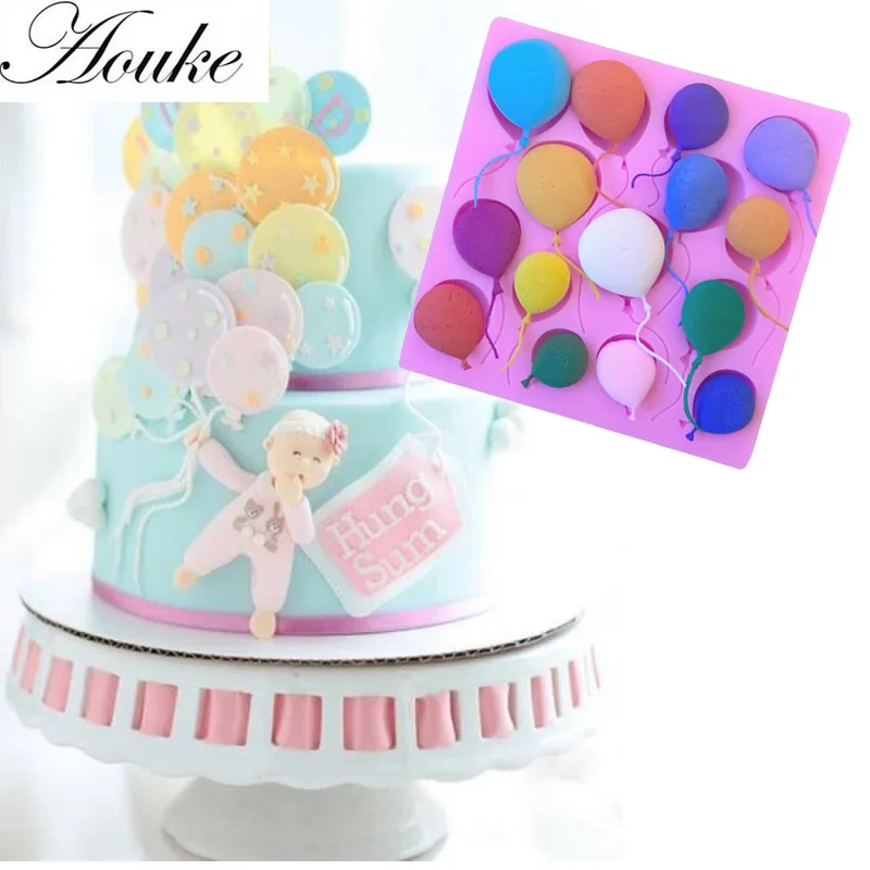

1PCS Ballon Shape 3D Fondant Chocolate Silicone Molds Decorating Cake Moulds for Cakes Baking Accessories Tools G197