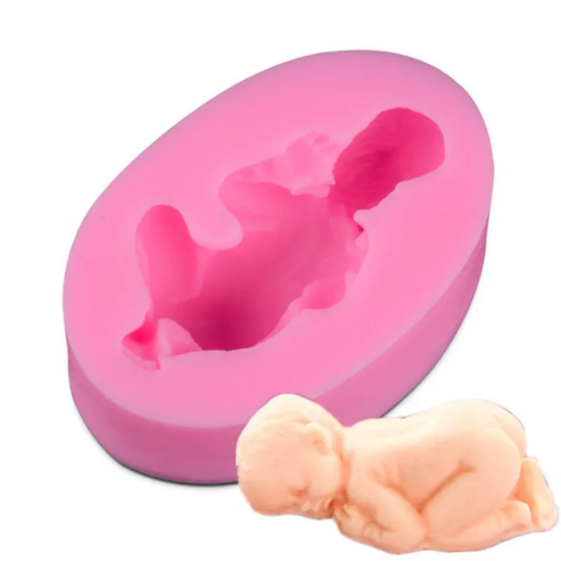

3D Sleep baby handmade soap mold chocolate cake decorating tools DIY cookies fondant silicone mold Fimo Silicone mould