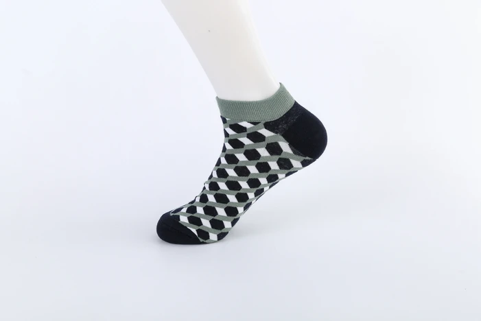 Jhouson красочный Классический с геометрическим рисунком бороды забавные носки до лодыжки модные мужские хлопковые Новые Летние повседневные носки для мужчин - Цвет: A2874