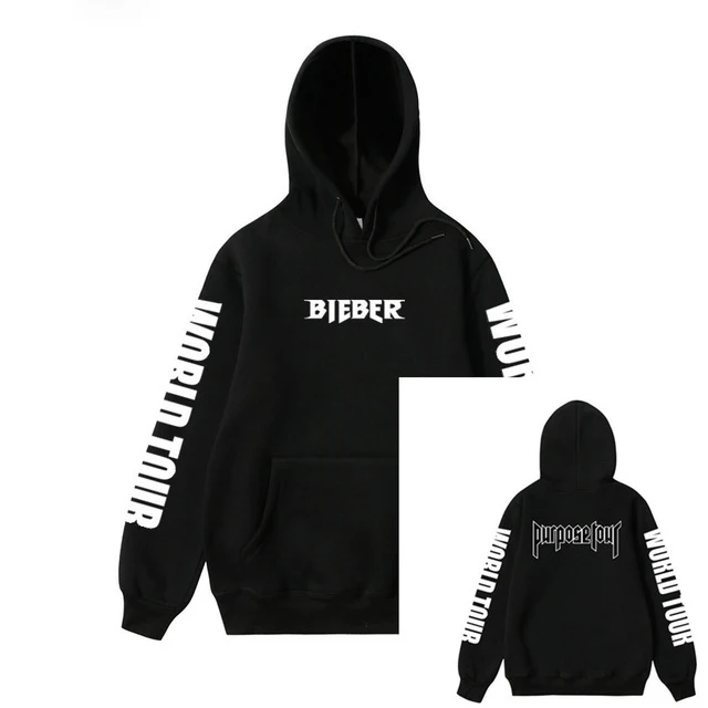 2017 Justin Bieber Purpose Tour Print Hoodie Men Hip hop Hoodie Cotton Pullover WORLD TOUR Special Women Sweatshirt