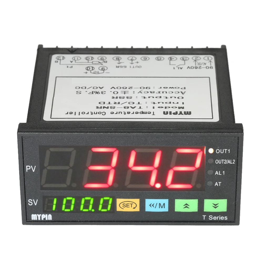 

MYPIN thermometer Intelligent thermal regulator Temperature gauge Controller mini Thermostat PID Control TC/RTD Input SSR Output